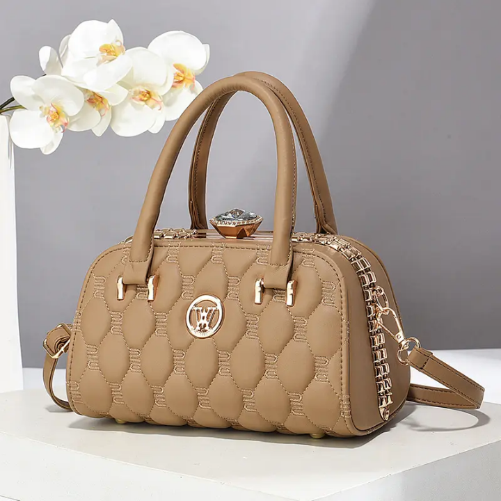 Camel luxury quilted bag