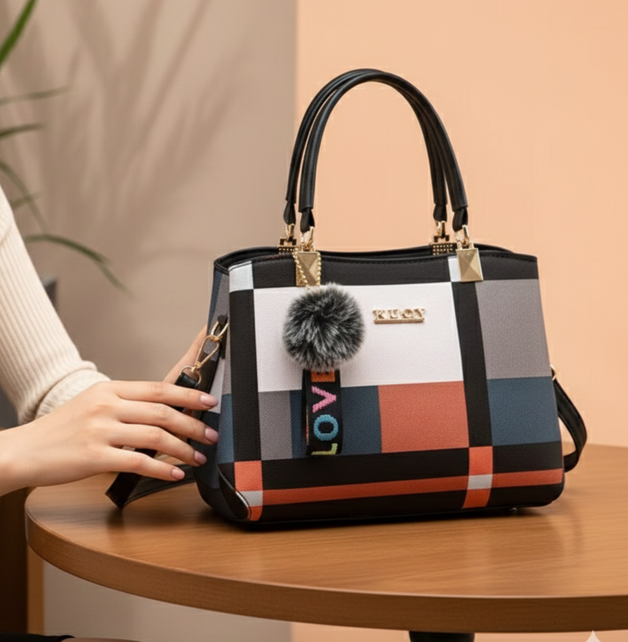 Chroma plaid handbag