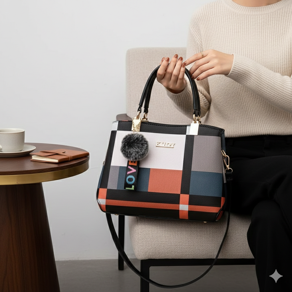 Chroma plaid handbag