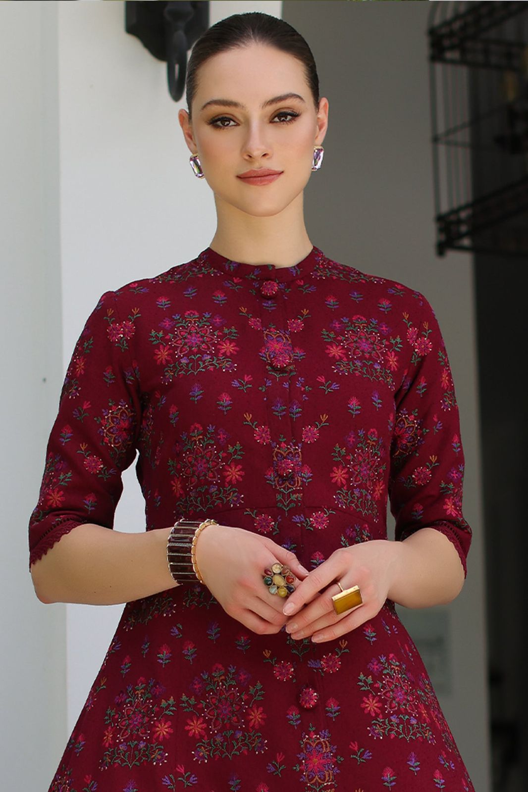 Bareeze - 3pc Lawn Heavy Embroidered with Bamber Chiffon Emb Dupata