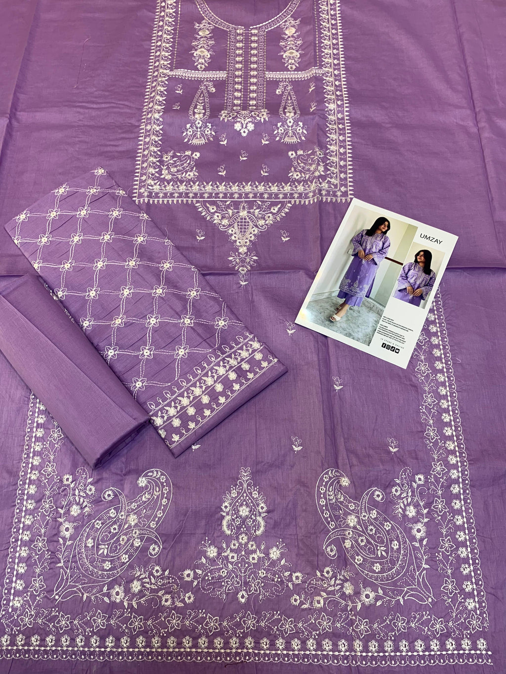 UMZAY - 2pc Embroidered Summer Lawn