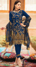 Zainab Chottani - 3pc Embroidered Lawn with Emb Organza Dopatta