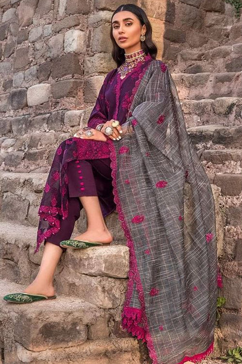 Zainab Chottani - 3pc Embroidered Lawn with Emb Diamond ready to wear Dopatta