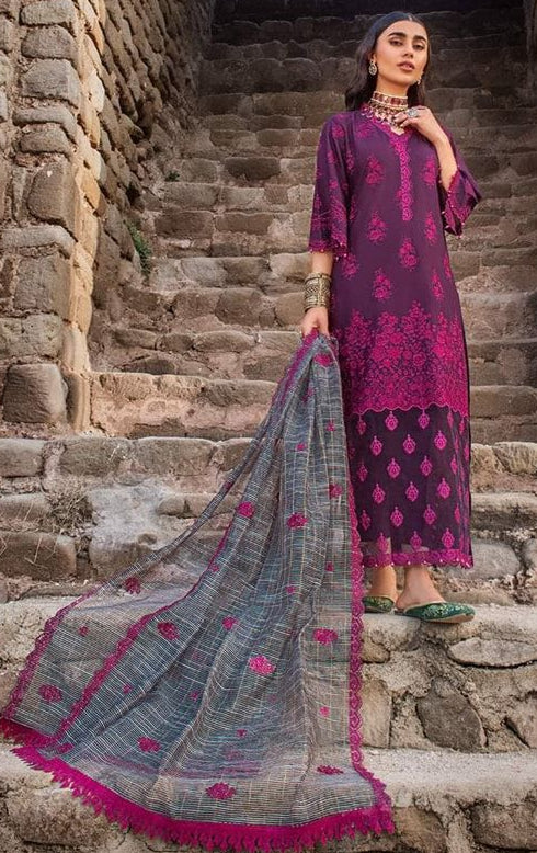 Zainab Chottani - 3pc Embroidered Lawn with Emb Diamond ready to wear Dopatta