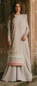Zara Shahjahan - 3pc Heavy Embroidered Lawn with Ready to wear Emb Chiffon Dopatta