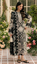 Bin ilyas - 3pc Embroidered Lawn with Emb Chiffon ready to wear Dopatta
