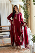 Azure - 3pc Embroidered Lawn with Emb ready to wear Chiffon Dopatta