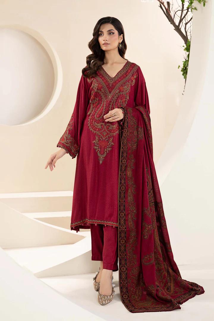 Maria B - 3pc Embroidered Lawn with Printed Diamond Dopatta