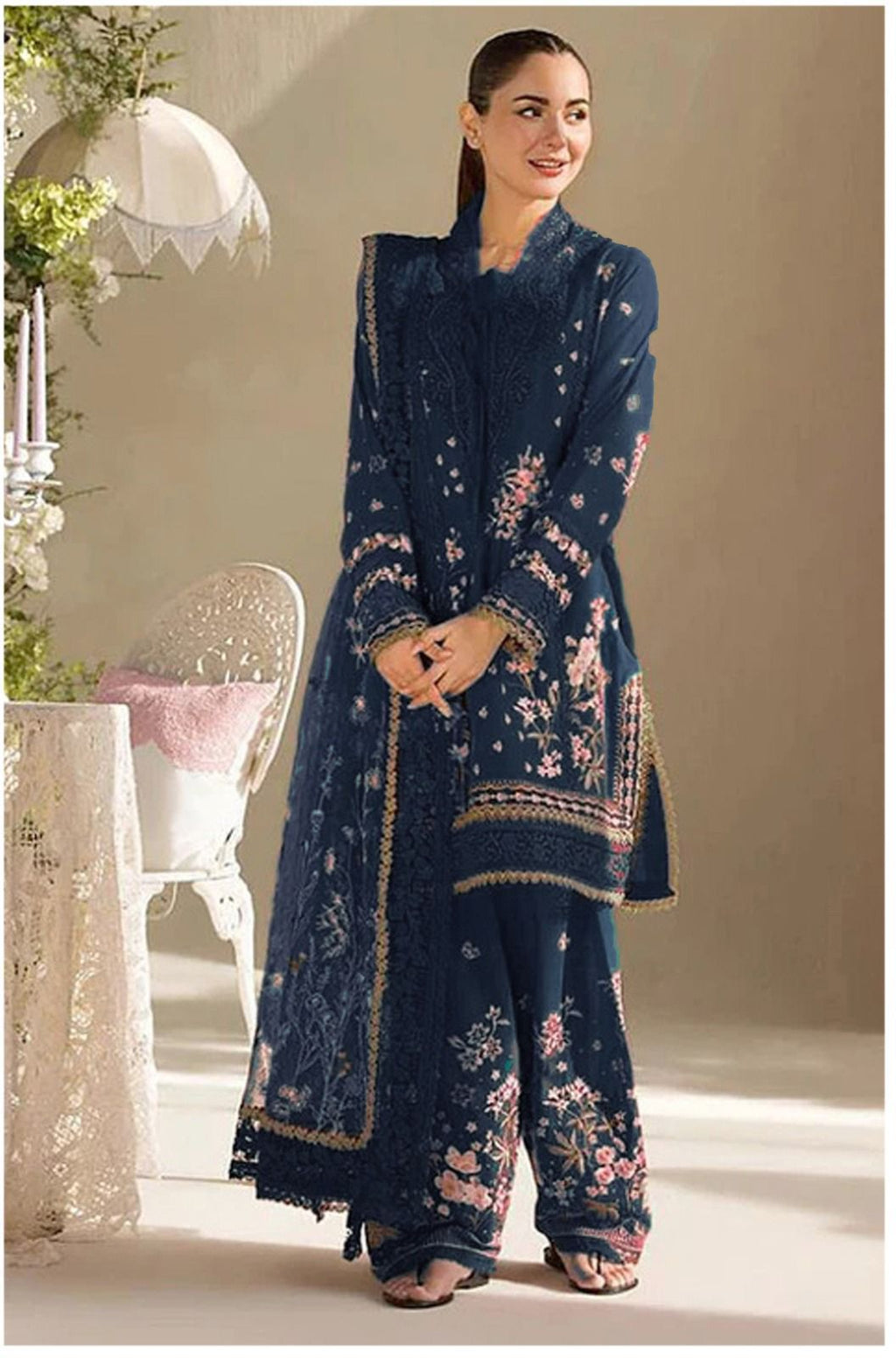 Sobia Nazir - 3pc Embroidered Lawn with Emb Chiffon Dopatta