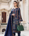 Maria B - 3pc Embroidered Lawn with Emb Chiffon Dopatta