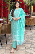 Maria B - 3pc Embroidered Lawn with Printed Soft Chiffon Dopatta