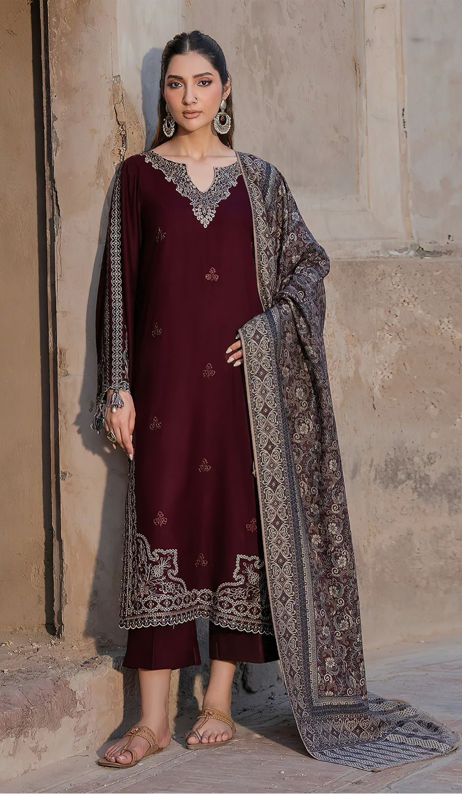 Izel - 3pc Embroidered Lawn with Printed Soft Chiffon Dopatta
