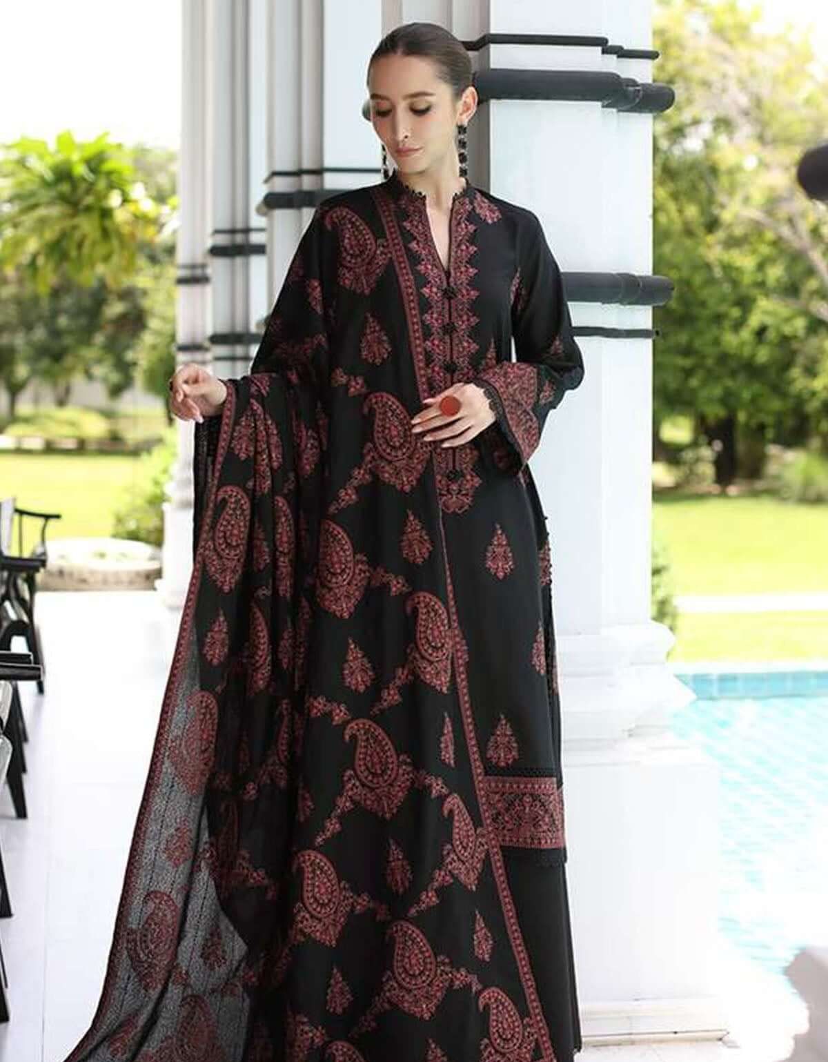 Bareeze - 3pc Embroidered Lawn with Chiffon Emb Dopatta