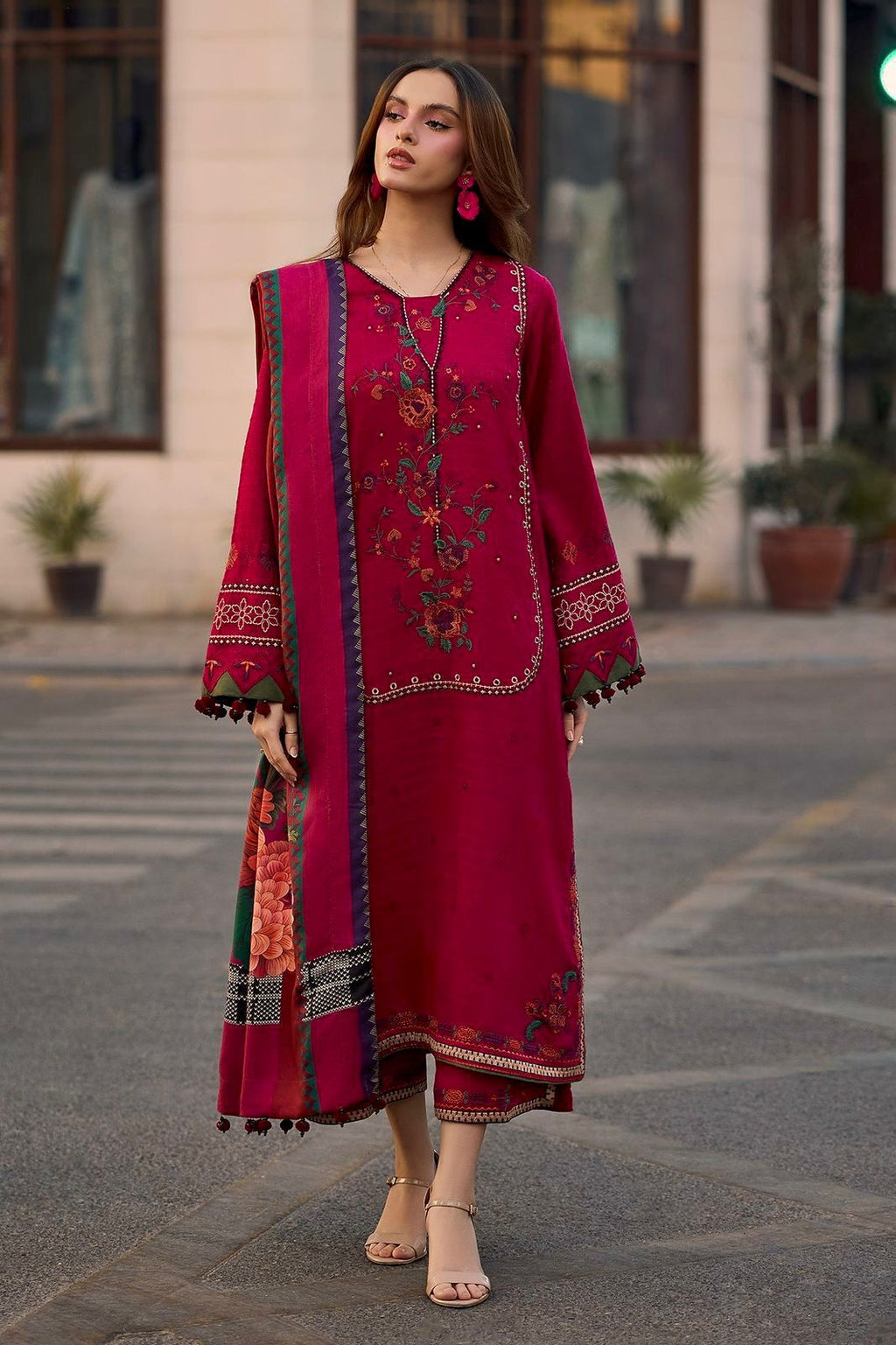 Chrizma - 3pc Embroidered Lawn with Printed Soft Chiffon Dopatta