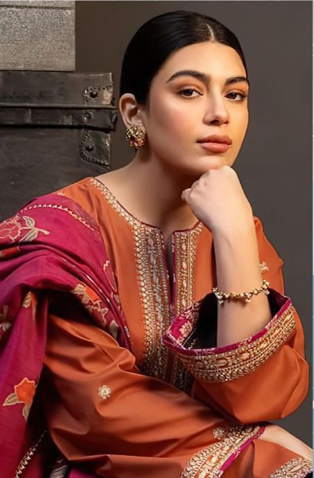 Zarashahjahan - 3pc Embroidered Lawn with Printed diamond Dopatta