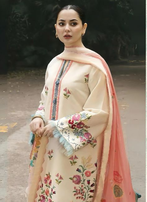 Zarashahjahan - 3pc Embroidered Lawn with Digital print Diamond Dopatta
