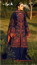 Hussain rehar - 3pc Embroidered Lawn with Emb Heavy Chiffon Dopatta