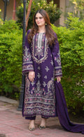 Libas - 3pc Embroidered Lawn with Printed Diamond Dopatta