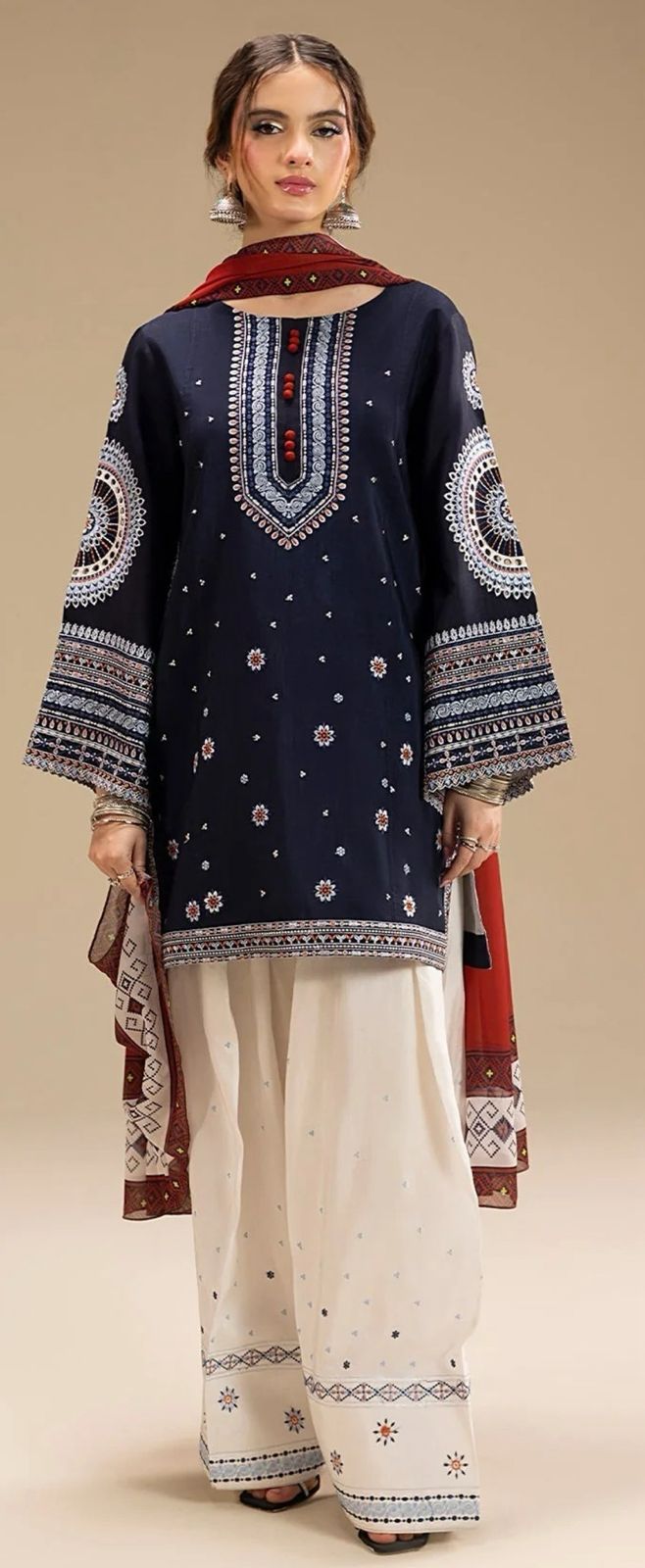 Jazmin - 3pc Embroidered Lawn with Printed Diamond Dopatta