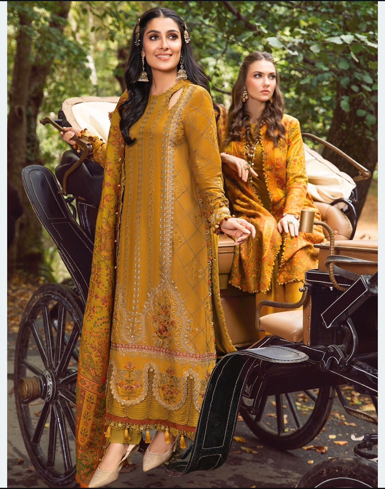 Maria B - 3pc Embroidered Lawn with Printed Diamond Dopatta