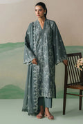 Cross stitch - 3pc Embroidered Lawn with Emb Chiffon Dopatta
