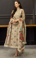 Zainab Chottani - 3pc Embroidered Lawn with Printed Pure Voil Dopatta