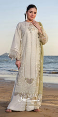 Flossie - 3pc Chikenkari Embroidered Lawn with Chiffon Emb Dopatta