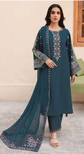 Batik - 3pc Embroidered Lawn with Emb Chiffon Dopatta
