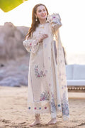 Qalamkar - 3pc Embroidered Lawn with Emb Organza Dopatta