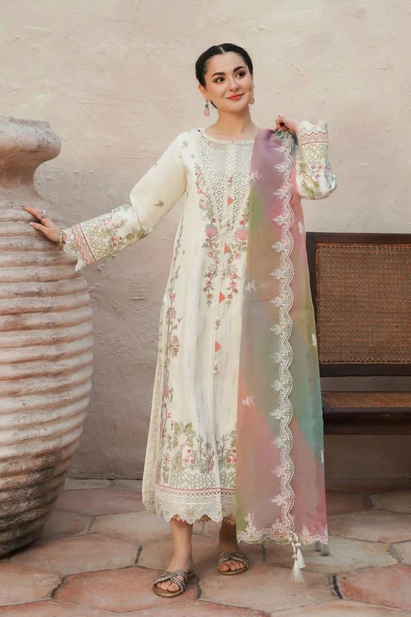 Jeem - 3pc Embroidered Lawn with Emb Dimaond Dopatta