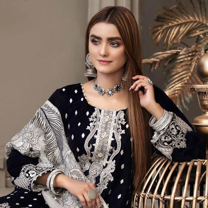 Tawakkal - 3pc Embroidered Lawn with Emb Organza Dopatta