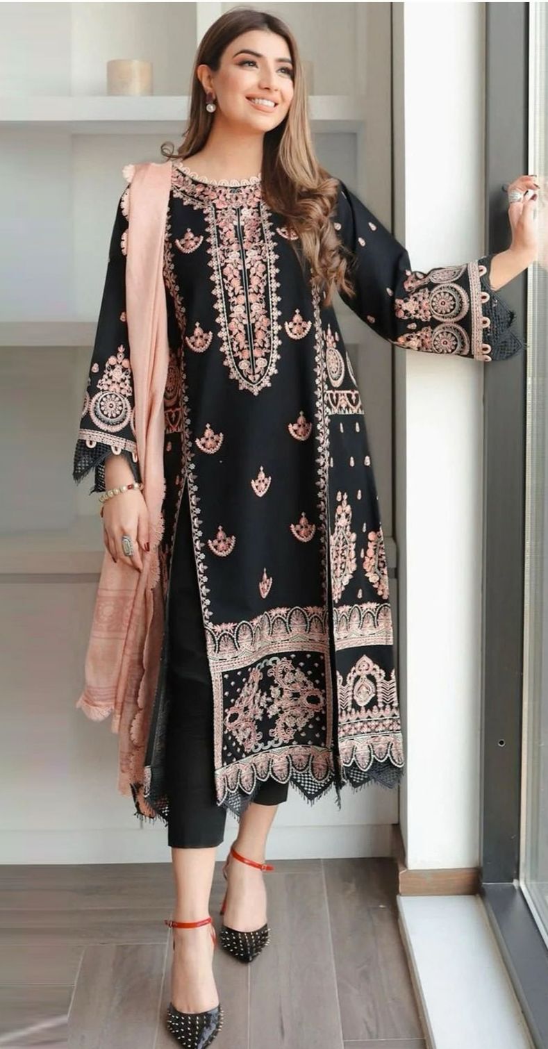 Saira Rizwan - 3pc Embroidered Lawn with Emb Heavy Chiffon Dopatta