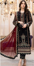 Norma Jamal - 3pc Embroidered Lawn with Emb Chiffon Dopatta