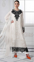 Maria B- 3pc Embroidered Lawn with Emb Chiffon Dopatta
