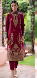 Jazmin- 3pc Embroidered Lawn with Digital Print Diamond Dopatta