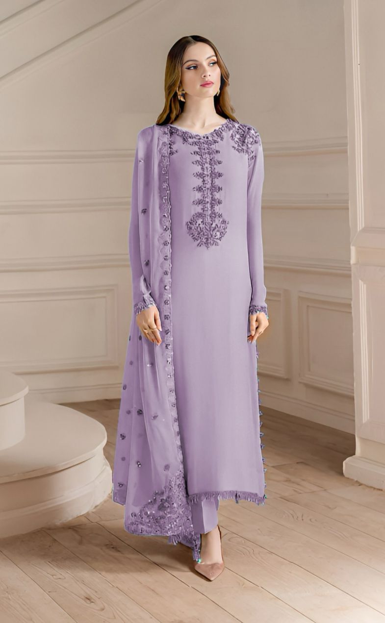 Iznik - 3pc Embroidered Lawn with Ready to wear Emb Chiffon Dopatta