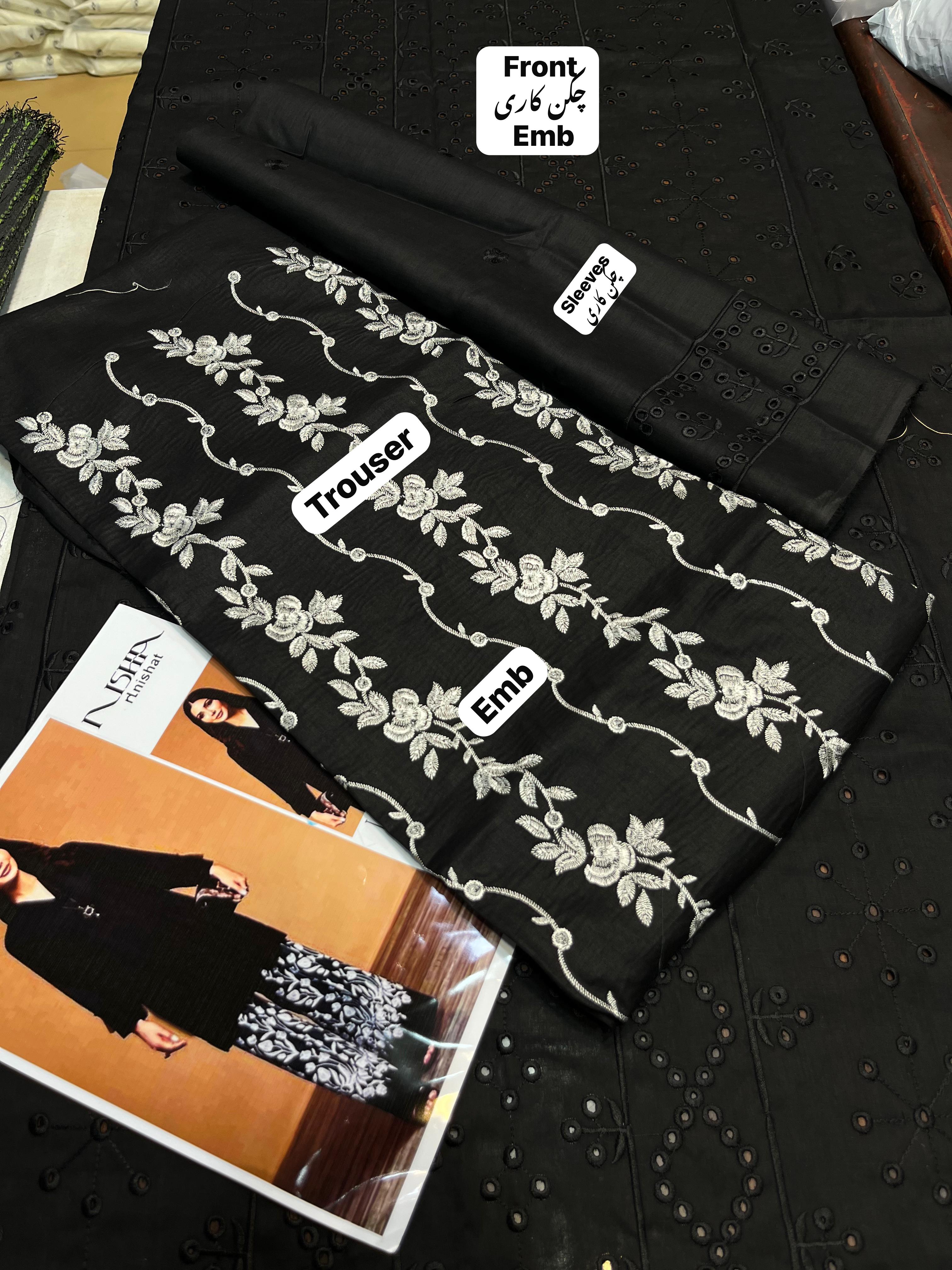 Nisha by Nishat - 2pc Chikenkari Embroidered Lawn