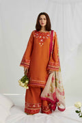 Zarashahjahan - 3pc Embroidered Lawn with Printed Diamond Dopatta