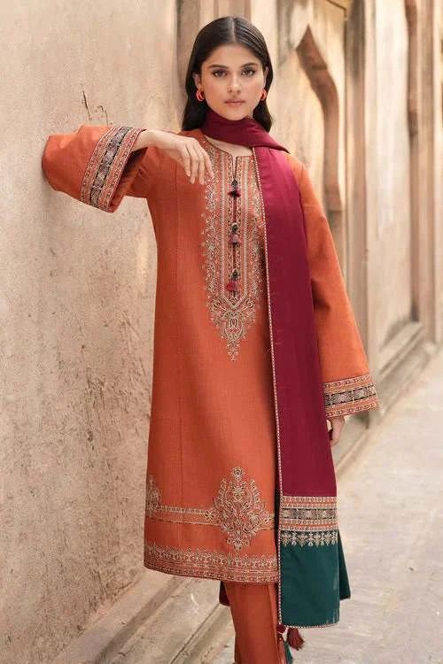Jazmin - 3pc Embroidered Lawn with Digital Print Diamond Dopatta