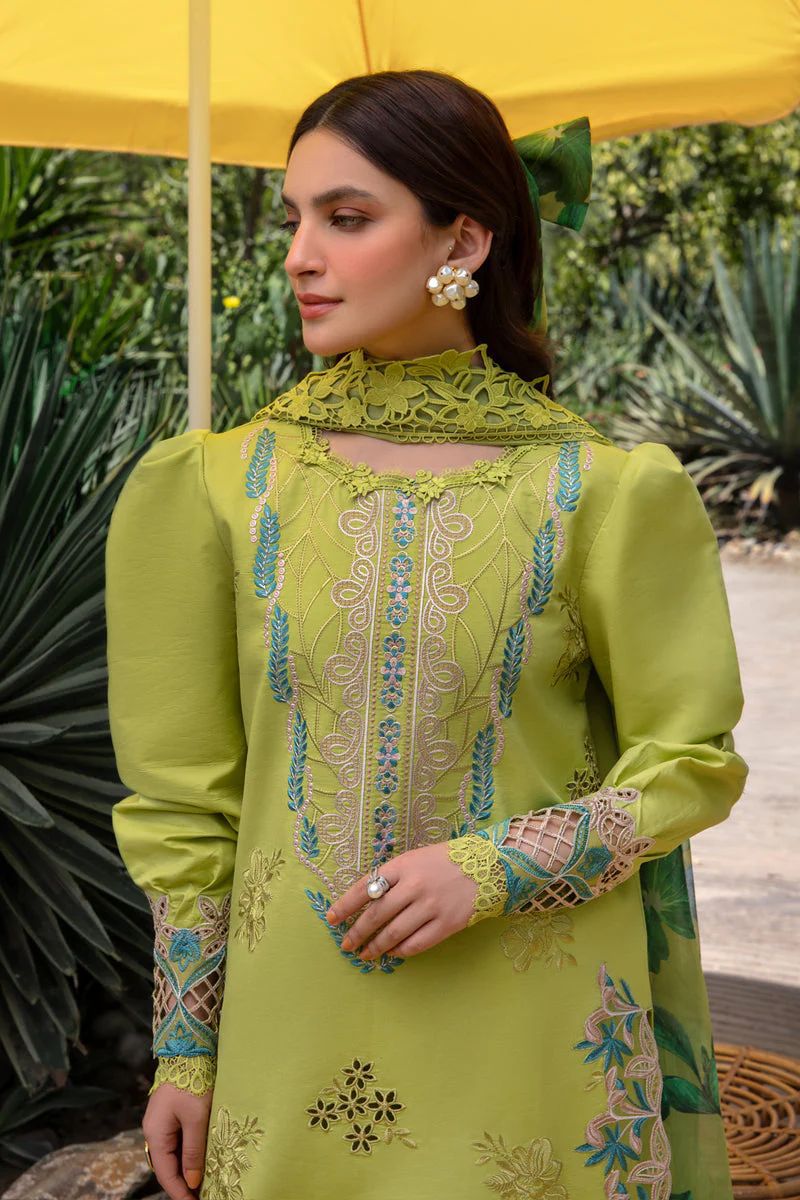 Rang Rasia - 3pc Embroidered Lawn with Ready to Wear Diamond Dopatta