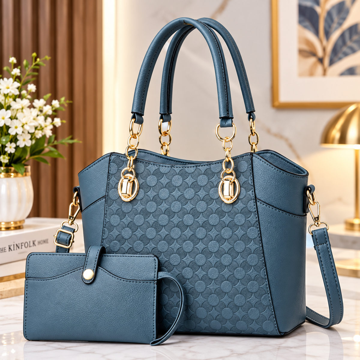 Sapphire quilt tote