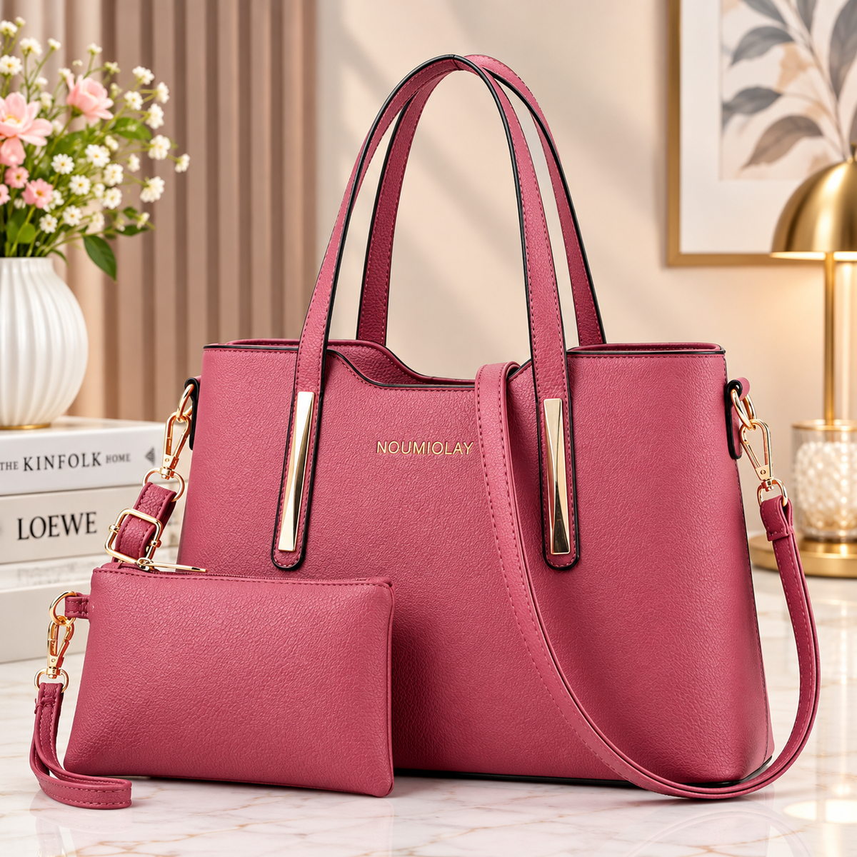 Sleek shoulder Duo tote