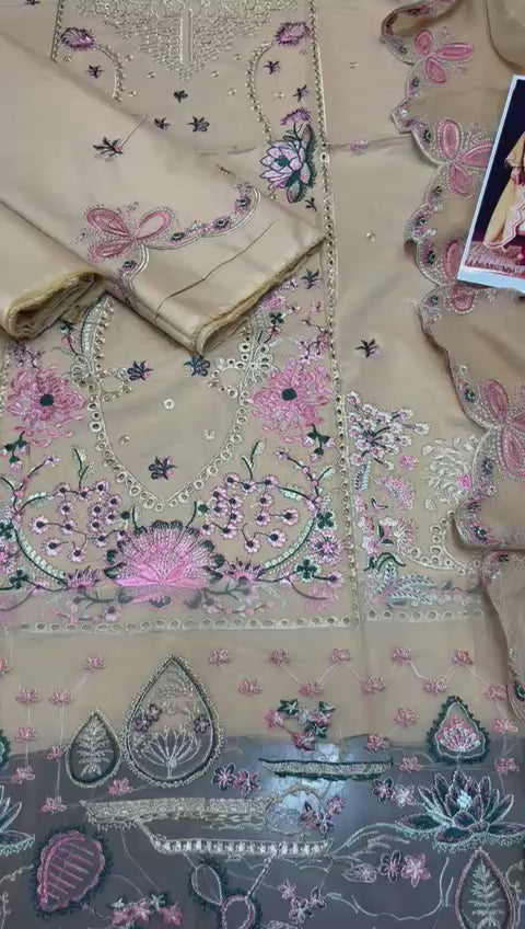 Zarashahjahan - 3pc Embroidered Lawn with Emb Chiffon Dopatta