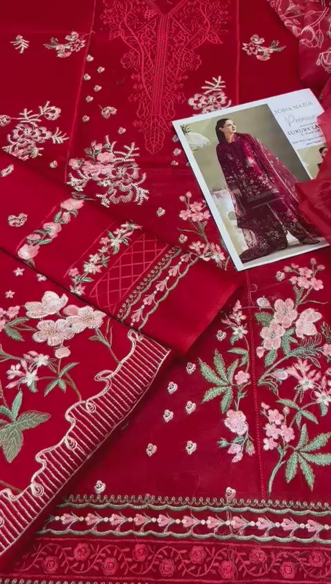 Sobia Nazir - 3pc Embroidered Lawn with Emb Chiffon Dopatta