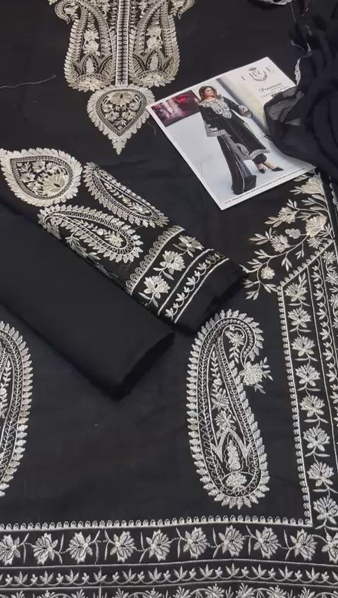 Urge - 3pc Embroidered Lawn with Emb Chiffon Dopatta